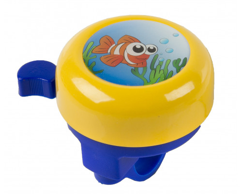 Звонок 5-420119 сталь/пластик детский с 3D-рисунком 6 цветов в ассортитенте (на блистере) M-WAVE