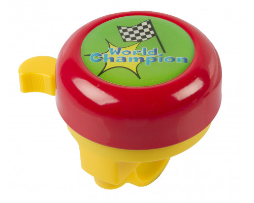 Звонок 5-420119 сталь/пластик детский с 3D-рисунком 6 цветов в ассортитенте (на блистере) M-WAVE