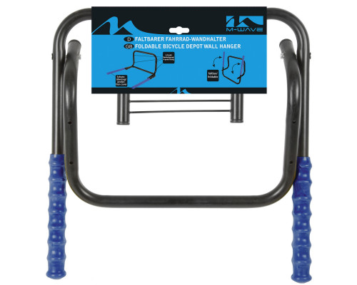 Держатель вело 5-430217 настенный ″горизонт″+полочка до 20кг сталь складной черно-синий M-WAVE