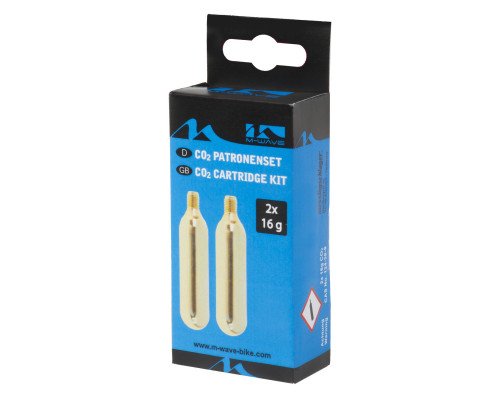 Баллоны 5-470186 запасные с СО2 с резьбой упаковка 2 шт. по 16г. д/насоса-насадки арт. 5-470173 и пр. M-WAVE