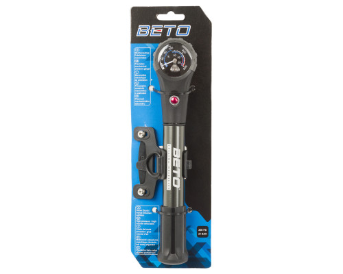 Насос 5-470270 для АМОРТИЗАЦИОННОЙ ВИЛКИ с манометром алюминиевый до 21бар/300PSI складной шланг c AV/FV ниппелей ВЕТО