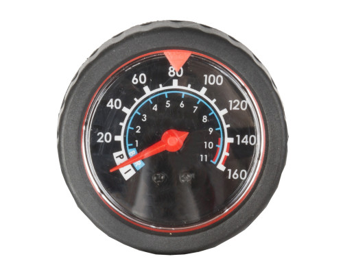 Насос 5-470321 напольный алюминиевый с манометром 2 головки 11Бар/160 PSI золотистый BETO