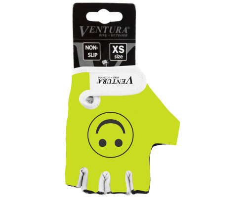 Перчатки 5-719994 детские лайкра антискользящие размер XS неоново-желтые VENTURA