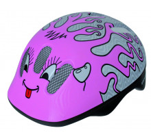 Шлем .детский/подростк. 5-731006 с сеточкой 6 отверстий 52-56см CURLY/розовый M-WAVE
