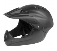 Шлем 5-731141 Freeride/DH/BMX FullFace ABS hard shell суперпрочный 17 отверстий, 58-61см черный матовый M-WAVE