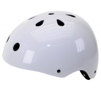Шлем 5-731183 универс/ВМХ/FREESTYLE 11 отверстий, суперпрочный 54-58см лакир. белый M-WAVE