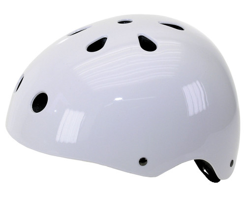Шлем 5-731283 универс/ВМХ/FREESTYLE 11 отверстий, суперпрочный 58-61см лакир. белый VENTURA