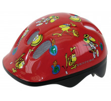 Шлем .детский/подростк. 5-734070 с сеточкой 6 отверстий 48-52см FROGS/красный M-WAVE
