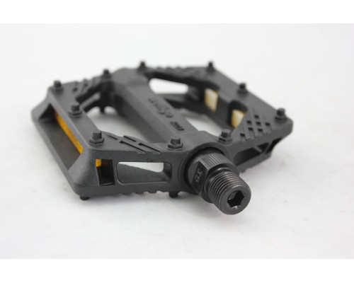 Педали 6-14228 нейлон BMX/Downhill Black B223N широкие ось Cr-Mo черные WELLGO