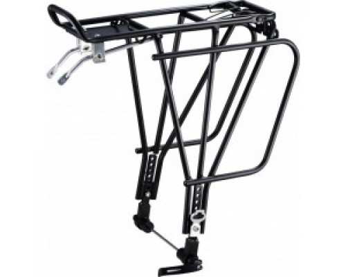 Багажник 6-251 алюминиевый CD-251QR 24-29″ сварной, регулируемый для дискового тормоза крепление с помощью эксцентрика, черный OSTAND