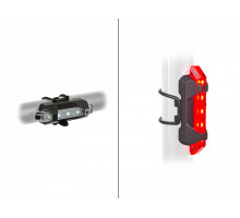 Фара+фонарь 8-12040140 Stake Mini USB SET быстросъемный 3функции белый передний красный задний USB Li-ion AUTHOR