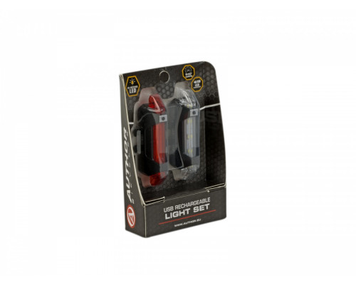 Фара+фонарь 8-12040140 Stake Mini USB SET быстросъемный 3функции белый передний красный задний USB Li-ion AUTHOR