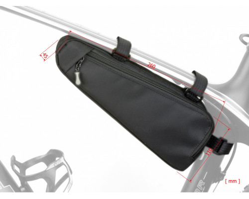 Подсумок 8-15001105 подрамный A-R265 MPP горизонтальный, либо вертикальный, крепление к подседельному штырю 2 отделения V=1,3л 260х110х45мм, 98г черный AUTHOR