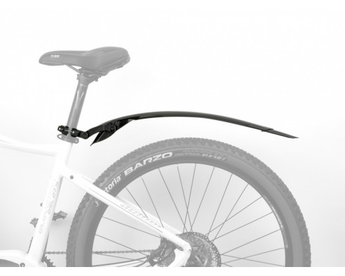 Крыло 8-16150540 пластиковое 26-29' X-Shield заднее длина 550+80мм ширина 90мм б/съемное крепление черное AUTHOR