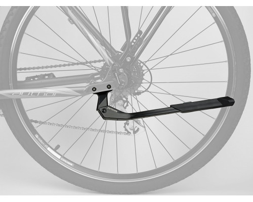 Подножка 8-16505203 алюминиевая AKS-670 R40 E-bike 24-29″ регулируемая одноперьевая крепление к заднему перу болтами (dropout Author IS-R40) вес311гр. черная AUTHOR