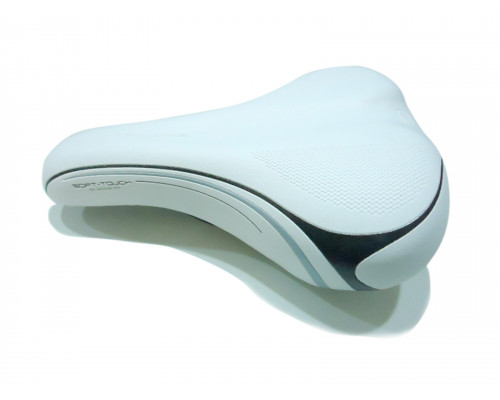 Седло 8-31048010 комфортное SOFT TOUCH 255х190мм гелевое белое AUTHOR