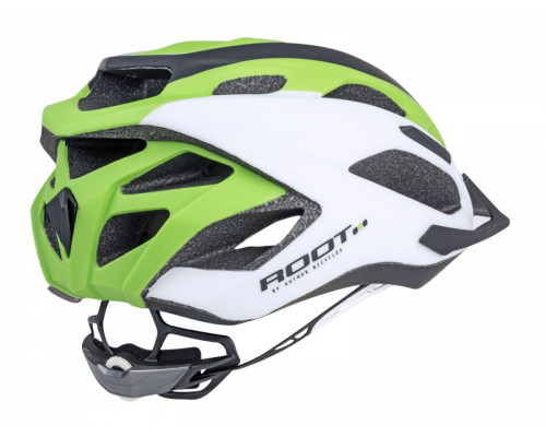 Шлем 8-9001447 спортитный 2 козырька Root 171 21 отверстие, INMOLD/EPS/поликарбонат бело-зеленый 59-61см AUTHOR