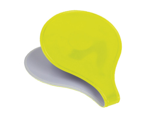 Светоотражающая клипса 5-120994 магнитная на одежду/рюкзак и т.п желтая M-WAVE