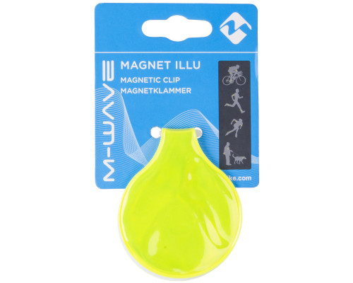 Светоотражающая клипса 5-120994 магнитная на одежду/рюкзак и т.п желтая M-WAVE