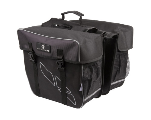 Сумка 5-122315 ″штаны″ на багажник ″2в1″ V=30л черно-серая M-WAVE
