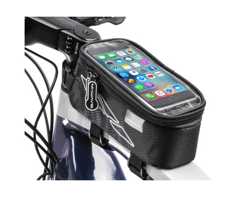 Сумочка/чехол+бокс 5-122375 на раму д/смартфона(до 5″) 175х80х85мм ROTTERDAM TOP размер L влагозащитный черный M-WAVE