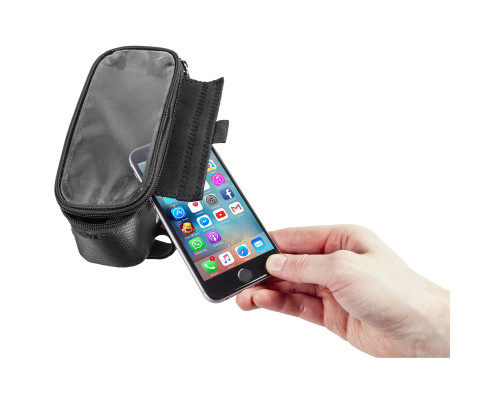 Сумочка/чехол+бокс 5-122375 на раму д/смартфона(до 5″) 175х80х85мм ROTTERDAM TOP размер L влагозащитный черный M-WAVE