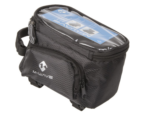 Сумочка/чехол+бокс 5-122376 на раму д/смартфона 185х110х130мм ROTTERDAM TOP SB 2боковых кармана влагозащитный черный размер XXL M-WAVE