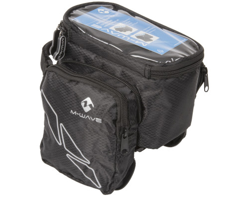 Сумочка/чехол+бокс 5-122376 на раму д/смартфона 185х110х130мм ROTTERDAM TOP SB 2боковых кармана влагозащитный черный размер XXL M-WAVE