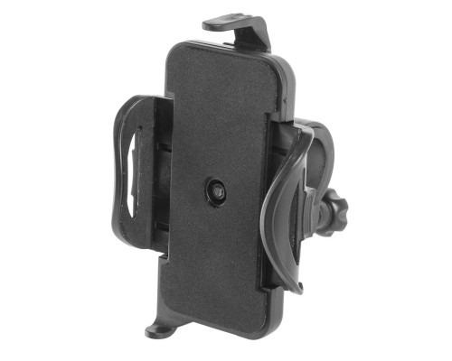 Держатель для смартфона 5-122405 пластиковом 110-126х55-72х11мм вращающееся крепление на руль черный M-WAVE