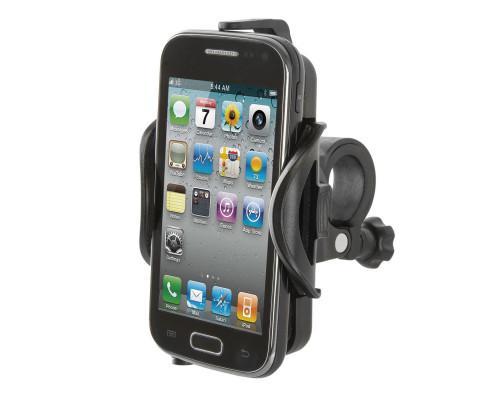 Держатель для смартфона 5-122405 пластиковом 110-126х55-72х11мм вращающееся крепление на руль черный M-WAVE