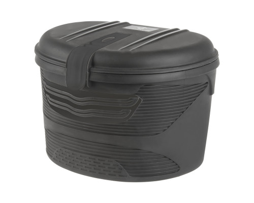 Сумка/бокс 5-122479 на передний V=17л пластик пыле/влагозащитный 23*26*33см, с замком/2 ключа, черная AMSTERDAM BOX FRONT M-WAVE