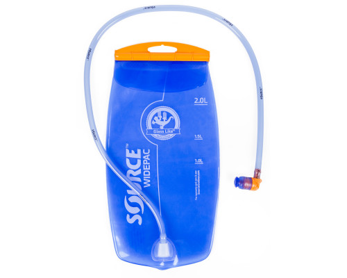 Фляга/гидропак 5-122515 2л прозрачно-голубая, антибактериальная защита, силиконовый сосок. SOURCE