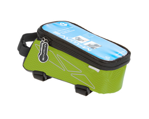 Сумочка/чехол+бокс 5-122555 на раму д/смартфона 175х80х85мм ROTTERDAM TOP размер L влагозащитный черно-зеленый M-WAVE