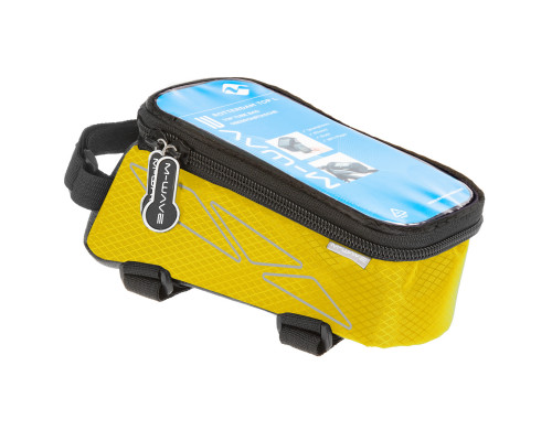 Сумочка/чехол+бокс 5-122556 на раму д/смартфона 175х80х85мм ROTTERDAM TOP размер L влагозащитный черно-желтый M-WAVE