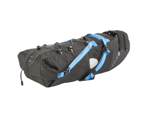 Подсумок 5-122630 подседельный походный раскладной увеличивающийся L. размер 53х13х15см V=11л 100% влагозащитный черный M-WAVE