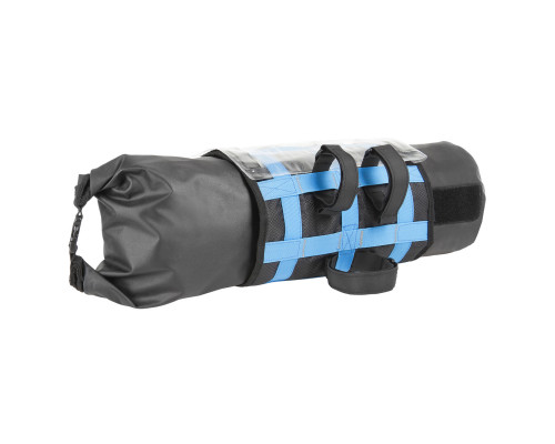 Сумка 5-122631 на руль походная, размер 59х23см V=10л 100% влагозащита черное M-WAVE