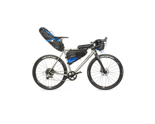 Сумка 5-122631 на руль походная, размер 59х23см V=10л 100% влагозащита черное M-WAVE