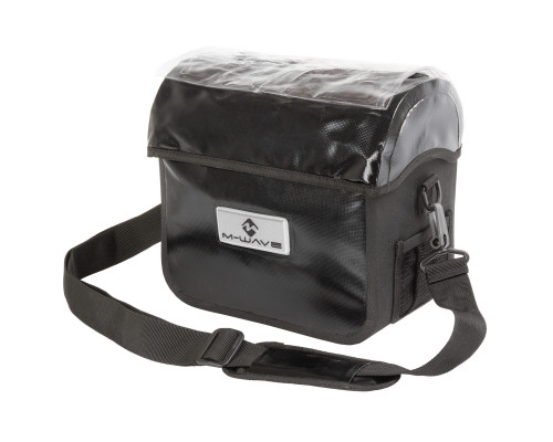 Сумка 5-122715 на руль 22,0-31,8мм 100%-влагозащитный V=7л б/съемный с плечевым ремнем черная OTTAVA M-WAVE