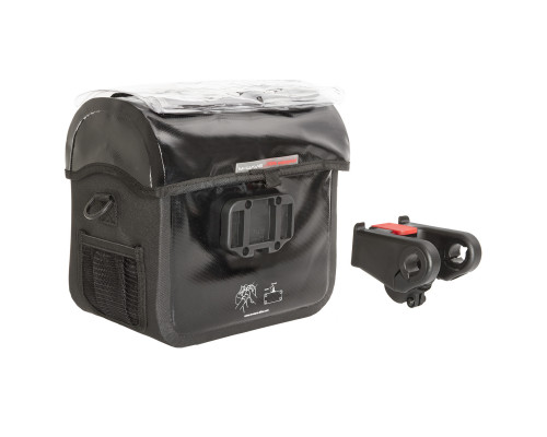 Сумка 5-122715 на руль 22,0-31,8мм 100%-влагозащитный V=7л б/съемный с плечевым ремнем черная OTTAVA M-WAVE