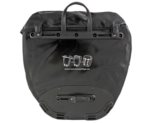 Сумки 5-122722 на багажник боковая 2х20л 100% водонепроницаемая со светоотражателями, с защитой краев, черные MONTREAL M-WAVE