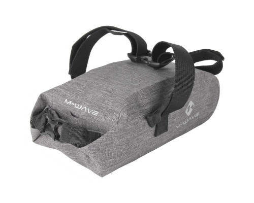 Подсумок 5-122884 подседельный увеличенный размер 20х9х9см V=2,5л 100% водонепроницаемый с отражающими элементами, сварные швы, дизайн DENIM серый M-WAVE