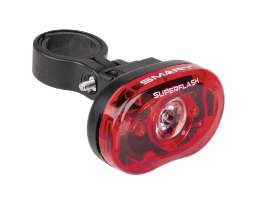 Фонарь 5-220533 задний 3диода-0.5W/2функции красный горизонтальгый до 1км влагозащитный с батарейками SMART