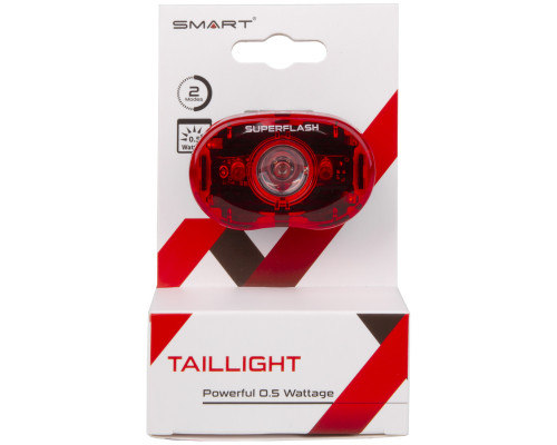 Фонарь 5-220533 задний 3диода-0.5W/2функции красный горизонтальгый до 1км влагозащитный с батарейками SMART