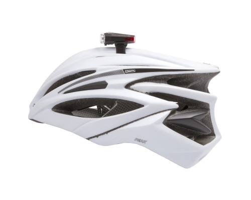 Фара 5-220545 с дополнительным задним фонарем 2в1 2диода перед 60люмен 5+3функции Li-Ion АКБ USB с крепление на шлем APOLLON DUAL 3.8 USB M-WAVE