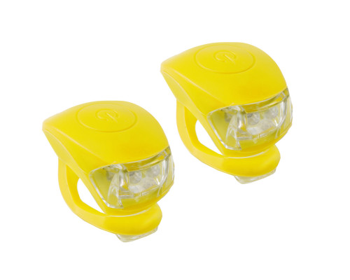 Фонарики 5-220636 COBRA IV передний 2диода/3функции +задний2диода/3функции 24г с батарейками желтый корпус M-WAVE