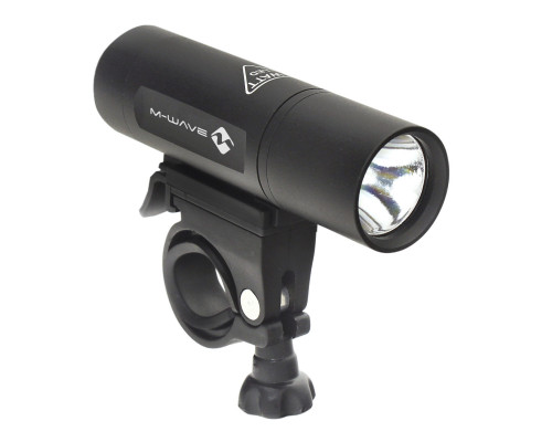 Фара 5-220887 1диод повышенной яркости 3W/2функции алюминиевая, с батарейками черная APOLLON A 1.2 3 WATT M-WAVE