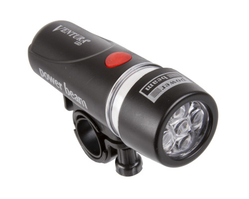 Фара 5-220951 5диодов/3функции с линзами с батарейками черная VENTURA