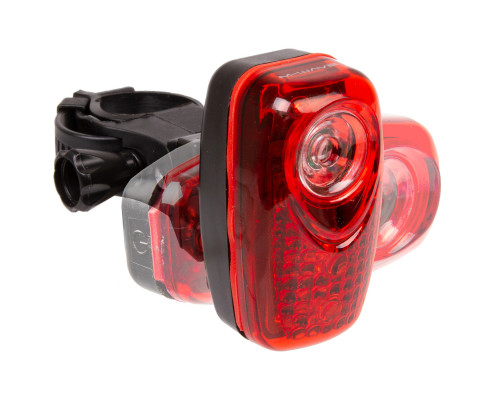 Фонарь 5-221041 задний 3диода (1*0.5W)/2функции красный с батарейками вертикальный HELIOS 3.2 размер S M-WAVE