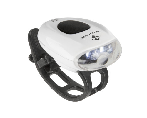 Фонарики 5-221063 COBRA III передний 2диода/2функции +задний2диода/2функции 19г с батарейками белый корпус M-WAVE