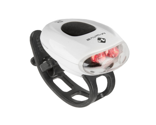 Фонарики 5-221063 COBRA III передний 2диода/2функции +задний2диода/2функции 19г с батарейками белый корпус M-WAVE